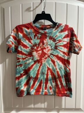 Gildan Tie Dye Tee Unisex Sz Small Youth Handmade